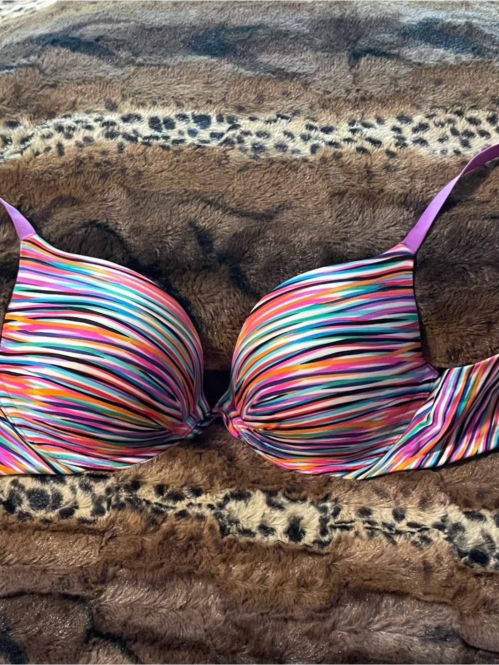Victoria’s Secret Striped Multicolor Push-Up Bra — Women Intimates & Sleepwear